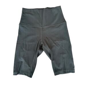 Hawthorne Athletic High-Waist Biker Shorts - Olive Green - Size 0/2 (XS)